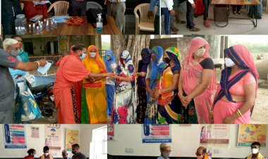 कोरोना वारियर्स का किया सम्मान, शेष पुरा में किया काढ़ा वितरण