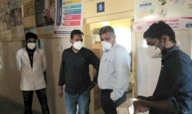 मुख्य चिकित्सा एवं स्वास्थ्य अधिकारी ने किया मकराना में कोरोना टीकाकरण केंद्रों का निरीक्षण