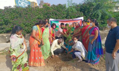 विश्व पर्यावरण दिवस पर भाजपा महिला मोर्चा द्वारा किया गया पौधारोपण