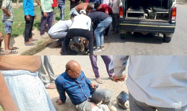 शराबी आटो चालक ने बाइक सवार को मारी टक्कर, गंभीर रूप से हुआ घायल