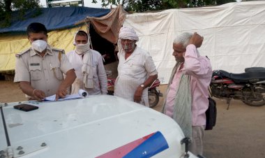 अनलॉक 2 में गाइडलाइनो के उल्लंघन पर माचाडी पुलिस ने की कार्यवाही, काटे 35 चालान