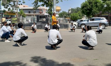भीलवाड़ा लाड़ो ने नुक्कड़ नाटक द्वारा दिया कोविड संक्रमण से बचाव का संदेश