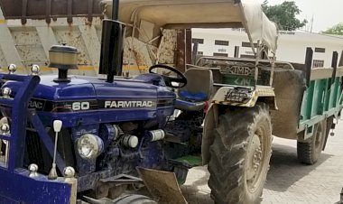 रामगढ़ पुलिस की कार्यवाही अवैध खनन का पत्थर ले जाते एक गिरफ्तार, ट्रैक्टर-ट्रॉली जप्त