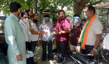 भाजपा ओबीसी मोर्चा ने पौधारोपण, गायों को चारा, फेस शिल्ड बांटकर मनाया प्रदेश अध्यक्ष का जन्मदिन