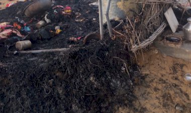 रामसिया में दबंगों ने जलाया दलित परिवार का आशियाना