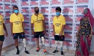 नारायण सेवा संस्थान के सौजन्य से 27 दिव्यांगों को वितरित किए गए कृत्रिम अंग