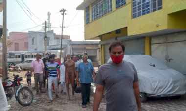 आचार्य ज्ञान भूषण जी महाराज का लक्ष्मणगढ़ में मंगल प्रवेश