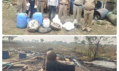 सीकरी क्षेत्र के आबकारी विभाग की कार्यवाही, 5000 लीटर वाश की नष्ट आरोपी फरार