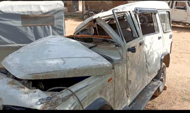 उदयपुरवाटी के धोलाखेड़ा के पास पिकअप व बोलेरो की भिड़ंत में दो की मौत