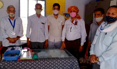 राजस्थान शिक्षक कांग्रेस के नवनियुक्त  प्रदेश महामंत्री सुभाष चौधरी का  विद्यालय परिवार ने किया भव्य स्वागत