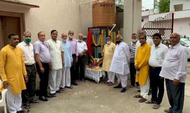 आशजी के बाग में वाटर कूलर का शुभारंभ