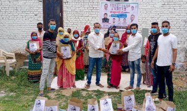 राहुल गांधी के जन्मदिन पर कांग्रेसियों किया राशन वितरण