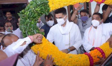 पूर्व उप मुख्यमंत्री सचिन पायलट का अलवर दौरा, श्रद्धांजलि सांत्वना देने के लिए पहुंचे समौची, व सुई वाल का बास