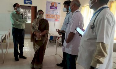 जिला प्रभारी मंत्री ममता भूपेश ने सामुदायिक स्वास्थ्य केंद्र का निरीक्षण किया