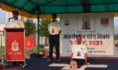 मौजपुर के प्रशिक्षु प्रशिक्षण केंद्र सशस्त्र सीमा बल मे मनाया अंतर्राष्ट्रीय योग दिवस