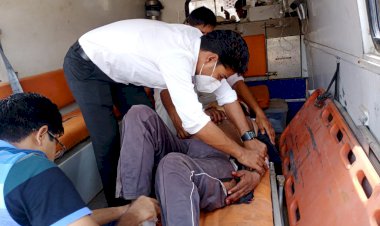 तेज रफ्तार कार चालक ने बाइक सवार को मारी टक्कर,बाइक सवार गंभीर रूप से घायल