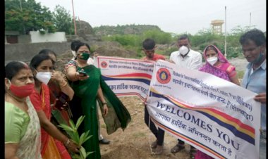 पुर महावीर इंटरनेशनल संघर्ष वीरा केन्द्र द्वारा पौधारोपण व मास्क व वितरण सम्पन्न