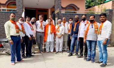 भाजपा द्वारा मीसा बंदियों का स्वागत व सम्मान