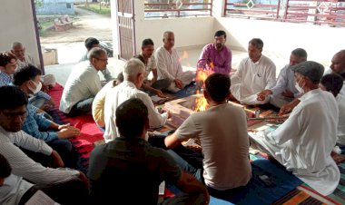 कोरोना मुक्ति के लिए हुआ यज्ञ का आयोजन