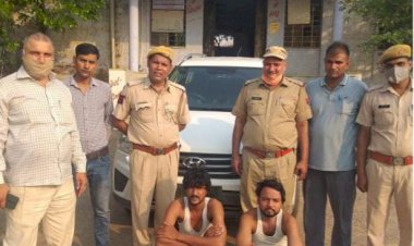 ड़ीग कस्बे से एक माह पहले  चोरी हुई क्रेटा गाड़ी को पुलिस ने जप्त कर दो बदमाशो को किया गिरफ्तार