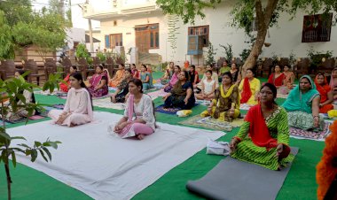 भारत विकास परिषद महिला शाखा बयाना द्वारा चलाए जा रहे निशुल्क योग शिविर का हुआ समापन
