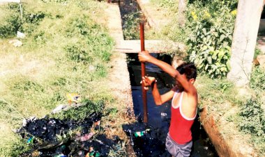 कोटकासिम कस्बे में मानसून की आहट से पहले  नाली सफाई अभियान प्रारंभ