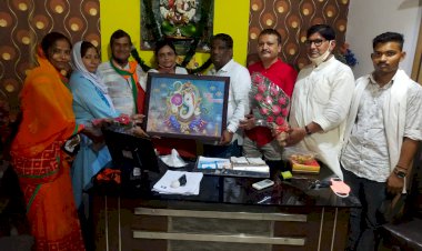 पूजा कपिल का खेडली भाजपा मंडल के कार्यकर्ताओ ने किया स्वागत