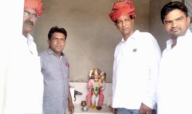 पचलंगी में थानेश्वर महादेव मंदिर व हनुमान मंदिर का विधायक राजेंद्र सिंह गुढ़ा ने किया उद्घाटन