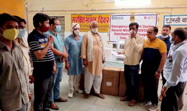 श्री जन जीवन कल्याण संस्थान ने नगर क्षेत्र में बांटी 16 ऑक्सीजन कंसंट्रेटर मशीने