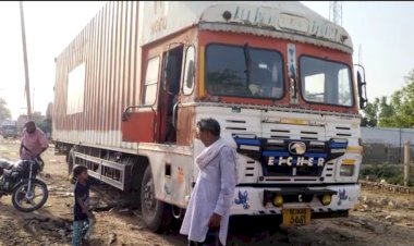 कंटेनर के टैंक से अज्ञात चोरों ने करीब 300 लीटर डीजल किया चोरी