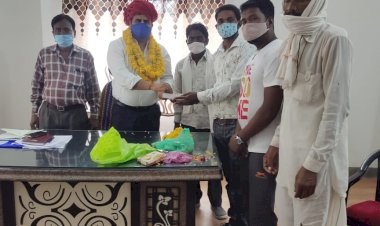 भील समाज ने किया शाहपुरा पंचायत समिति विकास अधिकारी बसेर का स्वागत