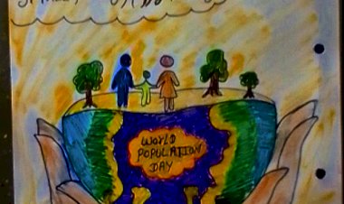 चित्रकला से दिया जनसंख्या नियंत्रण का संदेश