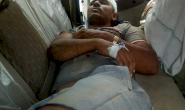 ट्रैक्टर ट्राली की टक्कर से बाइक सवार हुआ गंभीर रूप से घायल