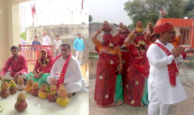 इंद्रदेव को रिझाने के लिए बाला जी मंदिर में बही भजनों की रसगंगा