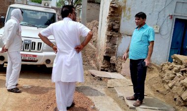 बीडीओ ने खेडामेदा के श्मशान घाट के विवादित रास्ते की पैमाईश के दिए निर्देश