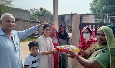 आरएएस में चयन होने पर ग्राम पंचायत राजवाड़ा ने किया बबिता चौधरी का सम्मान