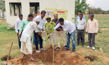जहाज की सरकारी विद्यालय में विधायक गुढा ने किया पौधारोपण