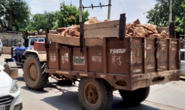 पहले दिन ही खुली जिला प्रशासन के आश्वासन की पोल,  खुले आम अवैध खनन कर ड़ीग कस्बे में निकली पत्थरो से भरी ओवरलोड ट्रैक्टर-ट्रालियां