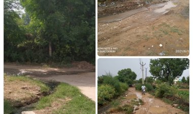 सडक पर बह रहा नाले का गंदा पानी 11 माह से नगरपालिका प्रशासन सो रहा कुंभकर्ण की नींद, आमजन परेशान