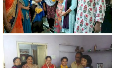 आरएएस में अव्वल रही बेटियो का भाजपा महिला मोर्चा ने किया सम्मान