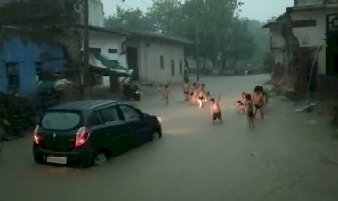 तेज बारिश से बहरोड़ क्षेत्र के लोगों को मिली गर्मी से राहत