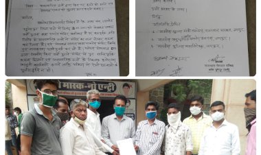 तखतगढ़ के गांव जाणा स्थित रामदेव मंदिर पर कब्जा दिलाने को लेकर जिला कलेक्टर को सौंपा ज्ञापन