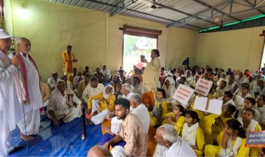 क्रांति यात्रा पहुंची गांव परमदरा, रास्ते मे गांवो में ग्रामीणों ने किया साधु संतों और यात्रा में शामिल लोगों का  भव्य स्वागत