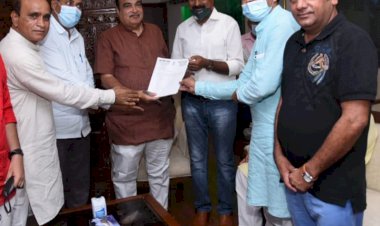 भीलवाड़ा जिले की सड़क परिवहन संबंधी विभिन्न समस्याओं को लेकर केंद्रीय सड़क परिवहन मंत्री नितिन गडकरी से मिले भाजपा नेता, सौंपा ज्ञापन