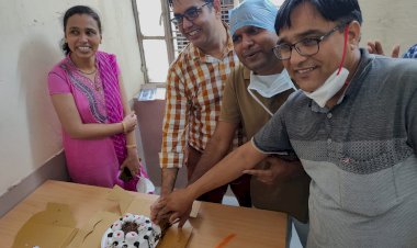 मेडिकल स्टाफ ने त्रीरत्नों का राजकीय सामुदायिक स्वास्थ्य केंद्र में मनाया जन्मदिन
