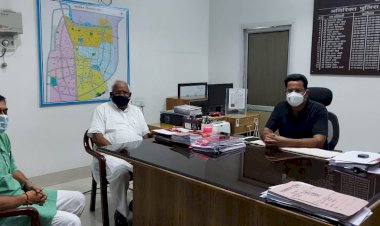 मांडल में सांप्रदायिक माहौल बिगाड़ने वालों के खिलाफ कार्यवाही हेतु भाजपा नेता पुलिस अधीक्षक से मिले