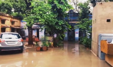 कोटकासिम थाना परिसर में घुसा पानी,आमजन सहित स्टॉफ को हो रही परेशानी