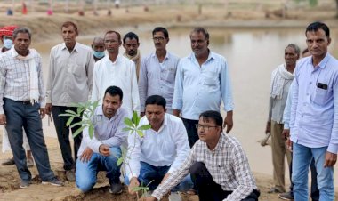 हराभरा तालाब के तहत किया पौधरोपण