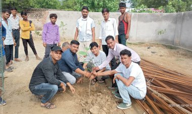 निर्माणाधीन उपखंड कार्यालय परिसर में किया वृक्षारोपण