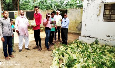 गढ़भौपजी में ओषाधिय पौधों का किया गया वितरण